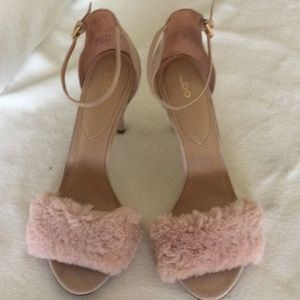Aldo Sexy Pink Furry Heels